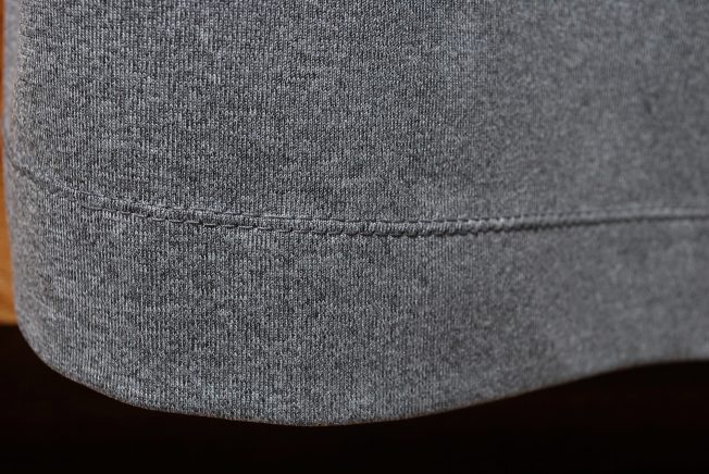 My favorite way to hem knits is with a double needle.